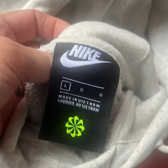 Nike Light Gray Pullover Hoodie Large - Picture 5 of 5
